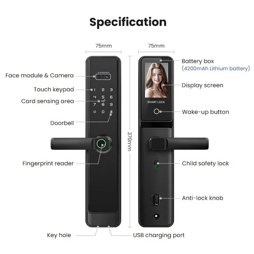 პრემიუმ ჭკვიანი საკეტი Neo N1 Ultra Smart Lock - 6
